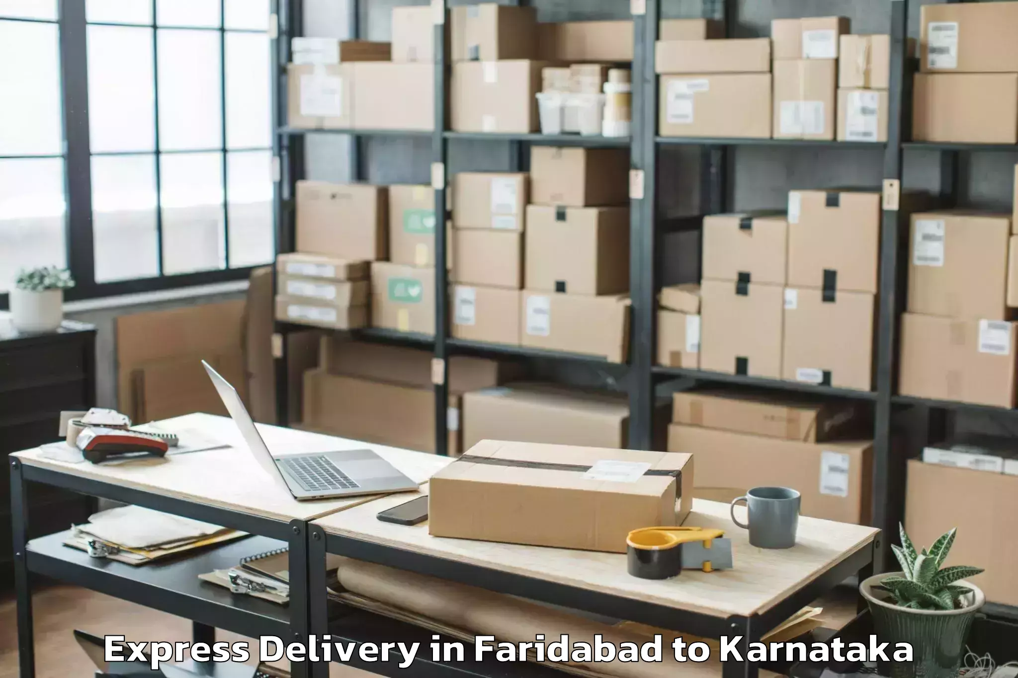 Book Your Faridabad to Hangal Express Delivery Today